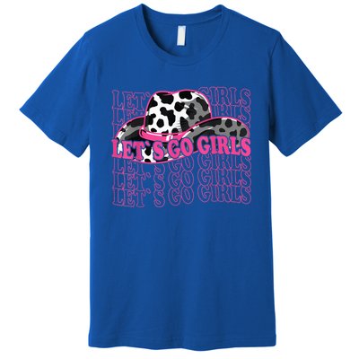 Let´s Go girl - Country Southern Western Cow pattern Premium T-Shirt