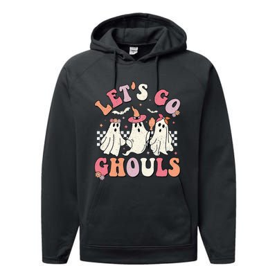 LetS Go Ghouls Halloween Ghost Outfit Costume Performance Fleece Hoodie