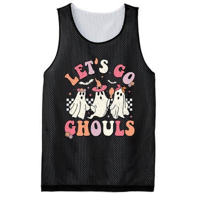 LetS Go Ghouls Halloween Ghost Outfit Costume Mesh Reversible Basketball Jersey Tank