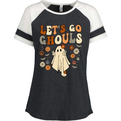 Lets Go Ghouls Gift Lets Go Ghouls Funny Halloween Funny Gift Enza Ladies Jersey Colorblock Tee