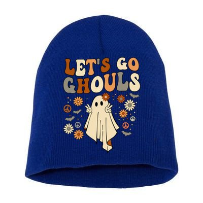 Lets Go Ghouls Gift Lets Go Ghouls Funny Halloween Funny Gift Short Acrylic Beanie