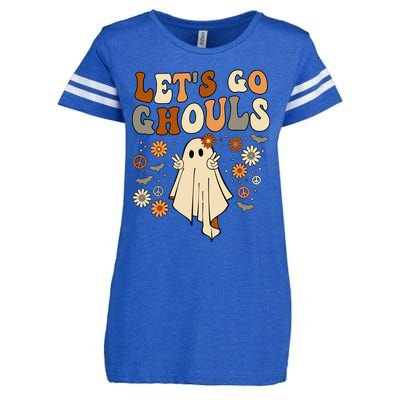 Lets Go Ghouls Gift Lets Go Ghouls Funny Halloween Funny Gift Enza Ladies Jersey Football T-Shirt