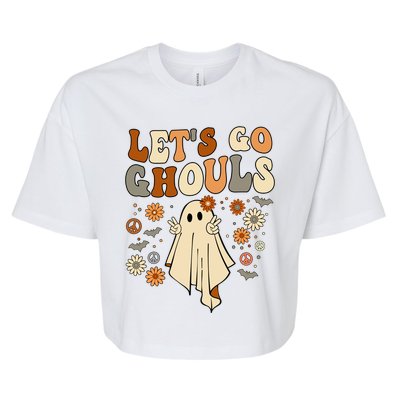 Lets Go Ghouls Gift Lets Go Ghouls Funny Halloween Funny Gift Bella+Canvas Jersey Crop Tee