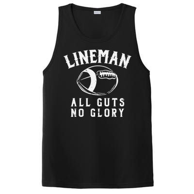 Lineman Guts Glory Funny American Football Gridiron Gift PosiCharge Competitor Tank