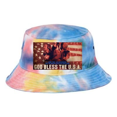 Lee Greenwood God Bless The USA Tie Dye Newport Bucket Hat