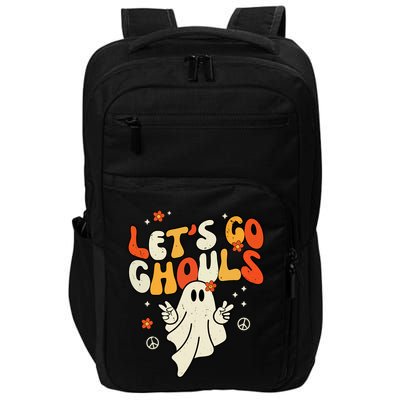 Lets Go Ghouls Ghost Retro Halloween Costume Impact Tech Backpack