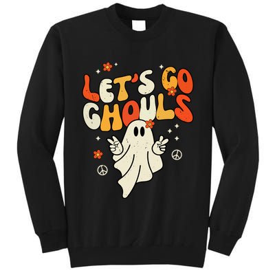 Lets Go Ghouls Ghost Retro Halloween Costume Tall Sweatshirt