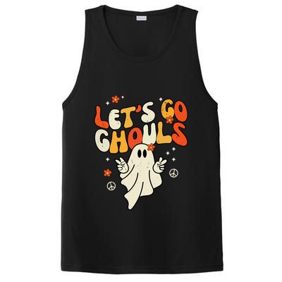 Lets Go Ghouls Ghost Retro Halloween Costume PosiCharge Competitor Tank