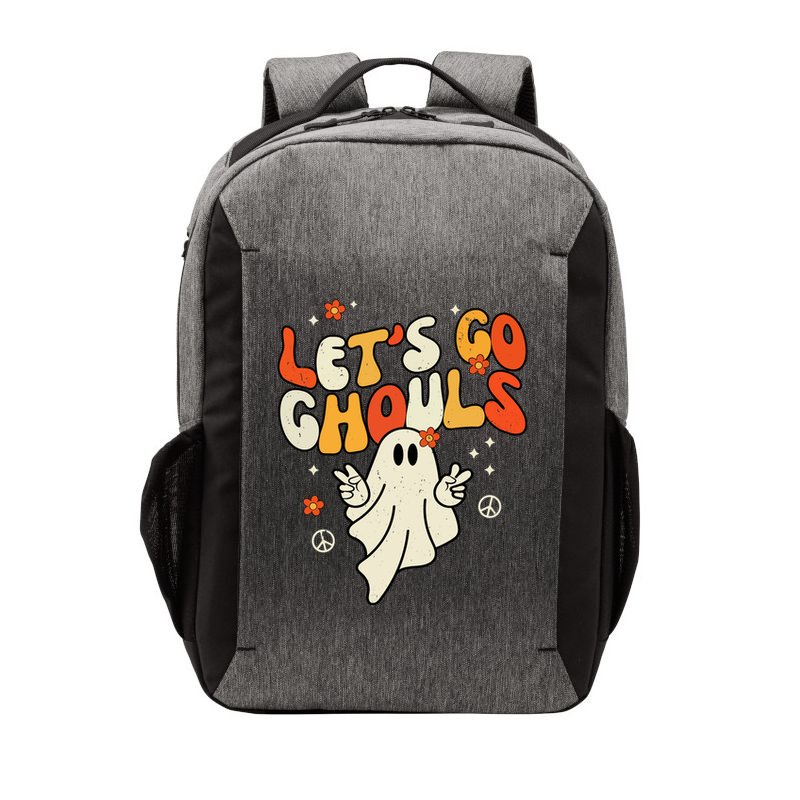 Lets Go Ghouls Ghost Retro Halloween Costume Vector Backpack