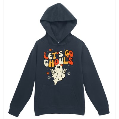 Lets Go Ghouls Ghost Retro Halloween Costume Urban Pullover Hoodie