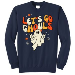 Lets Go Ghouls Ghost Retro Halloween Costume Tall Sweatshirt