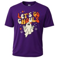 Lets Go Ghouls Ghost Retro Halloween Costume Cooling Performance Crew T-Shirt