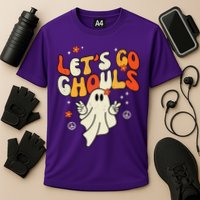 Lets Go Ghouls Ghost Retro Halloween Costume Cooling Performance Crew T-Shirt