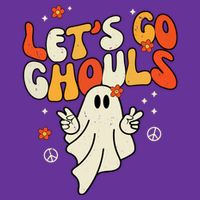 Lets Go Ghouls Ghost Retro Halloween Costume Cooling Performance Crew T-Shirt
