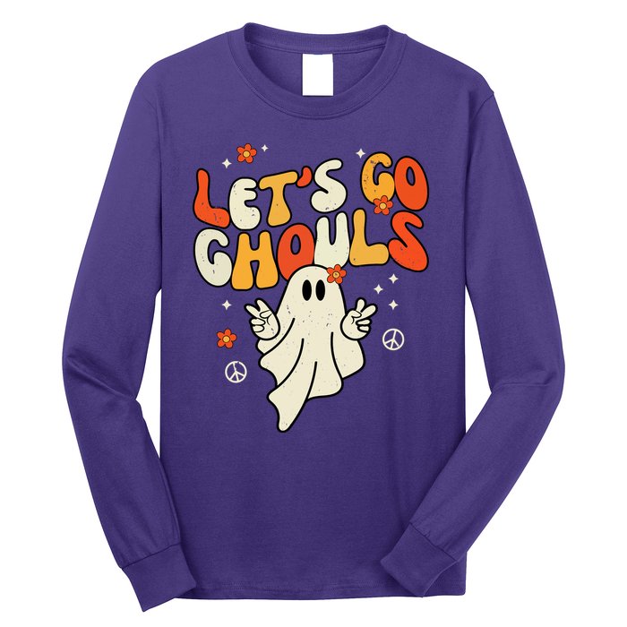 Lets Go Ghouls Ghost Retro Halloween Costume Long Sleeve Shirt