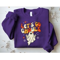 Lets Go Ghouls Ghost Retro Halloween Costume Sweatshirt