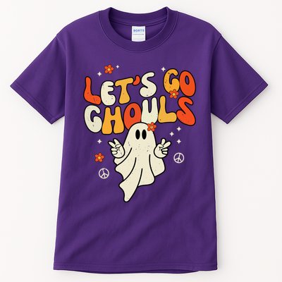 Lets Go Ghouls Ghost Retro Halloween Costume Tall T-Shirt