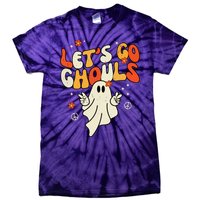 Lets Go Ghouls Ghost Retro Halloween Costume Tie-Dye T-Shirt