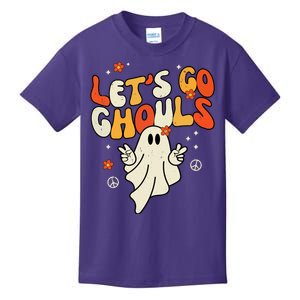 Lets Go Ghouls Ghost Retro Halloween Costume Kids T-Shirt