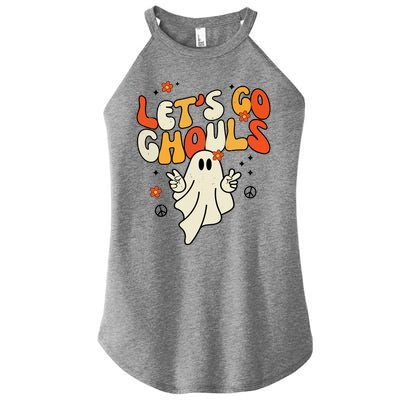 Lets Go Ghouls Ghost Retro Halloween Costume Women’s Perfect Tri Rocker Tank