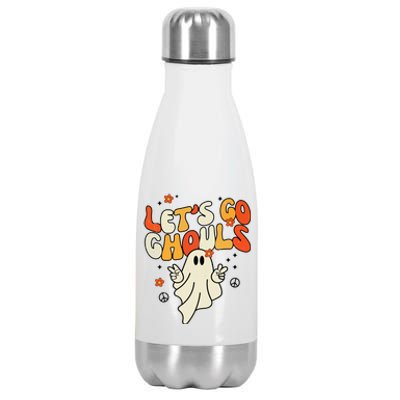 Lets Go Ghouls Ghost Retro Halloween Costume Stainless Steel Insulated Water Bottle