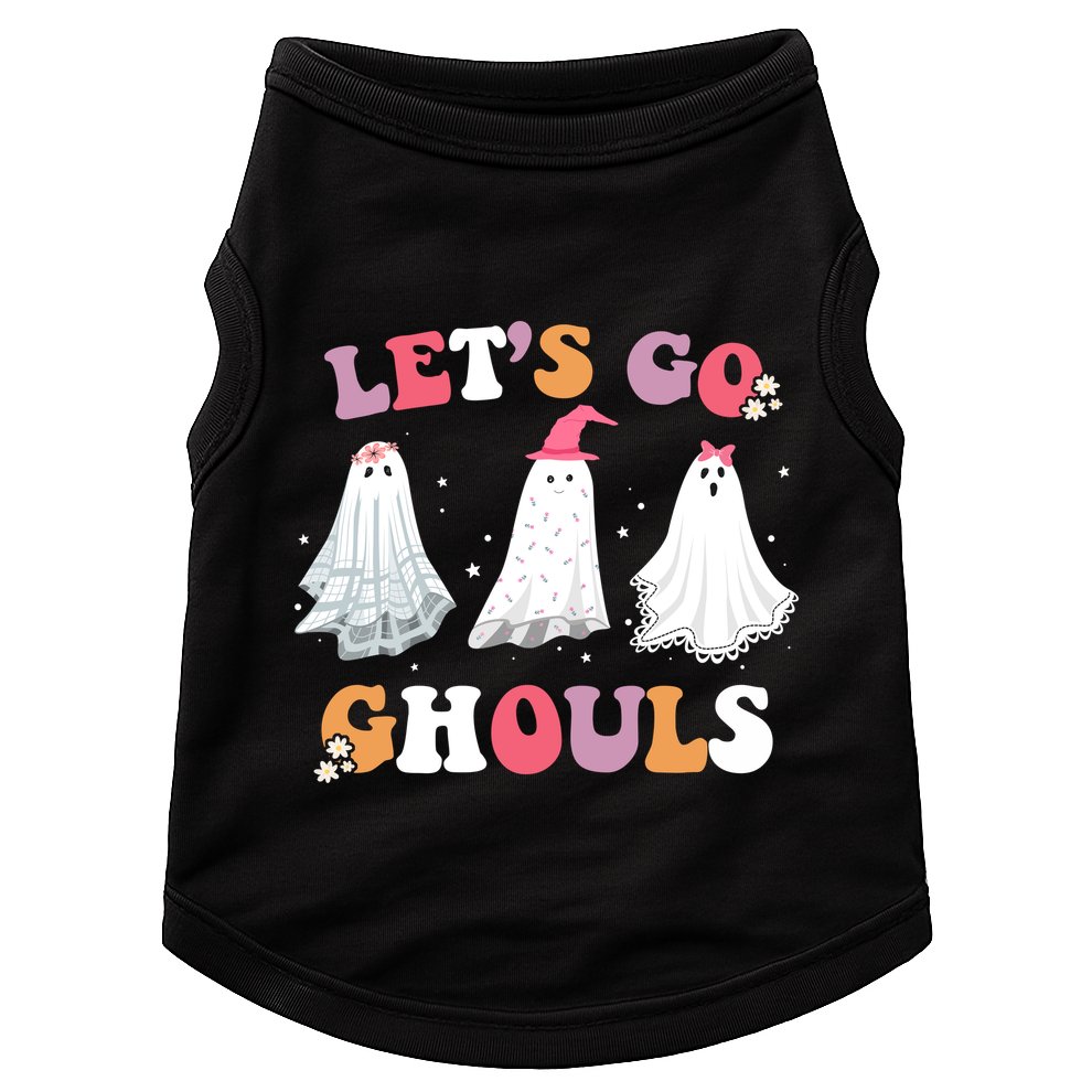 Lets Go Ghouls Cute Halloween Girl Squad Doggie Tank