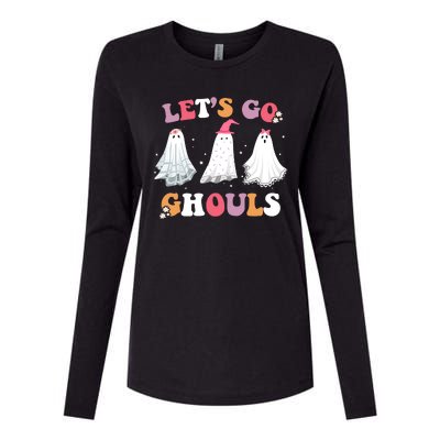 Lets Go Ghouls Cute Halloween Girl Squad Womens Cotton Relaxed Long Sleeve T-Shirt