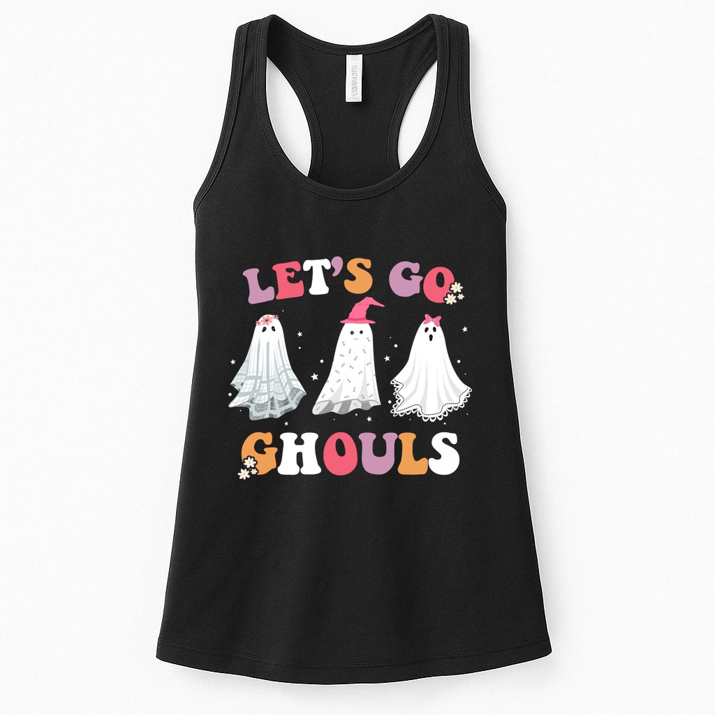 Lets Go Ghouls Cute Halloween Girl Squad Womens Tank Top