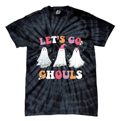 Lets Go Ghouls Cute Halloween Girl Squad Tie-Dye T-Shirt