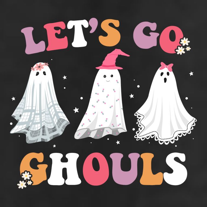 Lets Go Ghouls Cute Halloween Girl Squad Trucker Hat