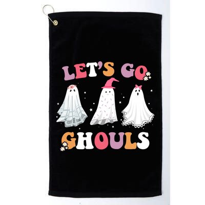 Lets Go Ghouls Cute Halloween Girl Squad Golf Towel