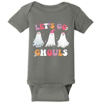 Lets Go Ghouls Cute Halloween Girl Squad Baby Bodysuit