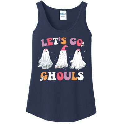 Lets Go Ghouls Cute Halloween Girl Squad Ladies Essential Tank