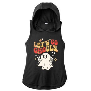 LetS Go Ghouls Ghost Halloween Costume Retro Spooky Gift Ladies PosiCharge Tri-Blend Wicking Draft Hoodie Tank