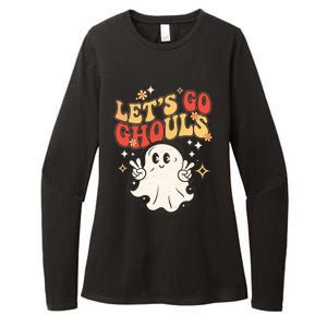 LetS Go Ghouls Ghost Halloween Costume Retro Spooky Gift Womens CVC Long Sleeve Shirt