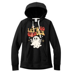 LetS Go Ghouls Ghost Halloween Costume Retro Spooky Gift Women's Fleece Hoodie