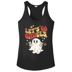 LetS Go Ghouls Ghost Halloween Costume Retro Spooky Gift Ladies PosiCharge Competitor Racerback Tank