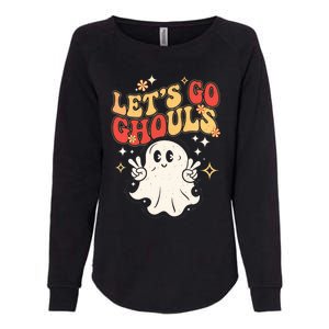 LetS Go Ghouls Ghost Halloween Costume Retro Spooky Gift Womens California Wash Sweatshirt