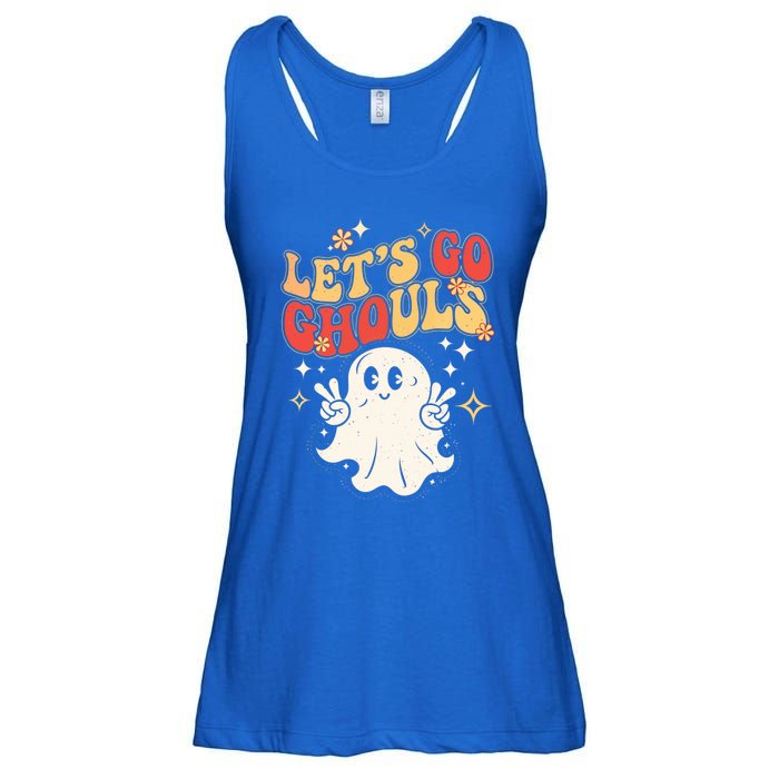 LetS Go Ghouls Ghost Halloween Costume Retro Spooky Gift Ladies Essential Flowy Tank