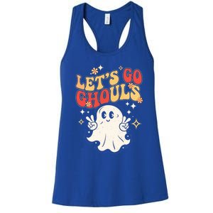 LetS Go Ghouls Ghost Halloween Costume Retro Spooky Gift Women's Racerback Tank