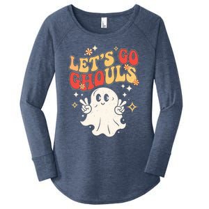 LetS Go Ghouls Ghost Halloween Costume Retro Spooky Gift Women's Perfect Tri Tunic Long Sleeve Shirt