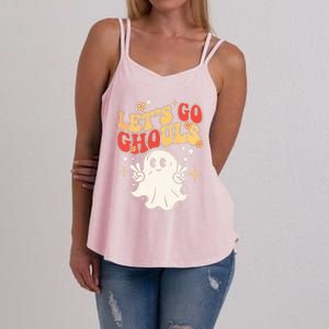 LetS Go Ghouls Ghost Halloween Costume Retro Spooky Gift Women's Strappy Tank