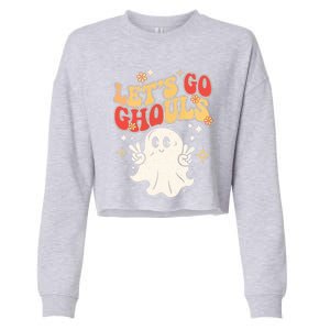 LetS Go Ghouls Ghost Halloween Costume Retro Spooky Gift Cropped Pullover Crew