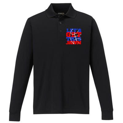 Let's Go Get This Jawn Proud Slang Performance Long Sleeve Polo