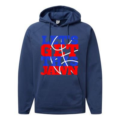 Let's Go Get This Jawn Proud Slang Performance Fleece Hoodie