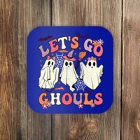 LetS Go Ghouls Halloween Spooky Season Retro Ghost Costume Gift Coaster