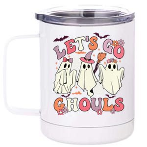 LetS Go Ghouls Halloween Spooky Season Retro Ghost Costume Gift 12 oz Stainless Steel Tumbler Cup