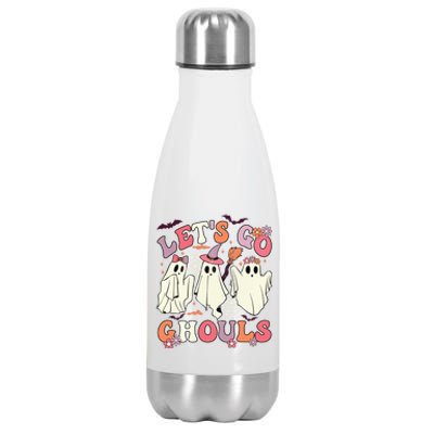 LetS Go Ghouls Halloween Spooky Season Retro Ghost Costume Gift Stainless Steel Insulated Water Bottle