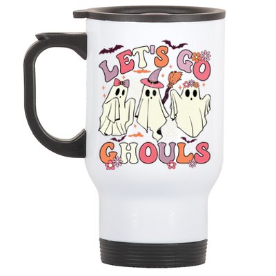 LetS Go Ghouls Halloween Spooky Season Retro Ghost Costume Gift Stainless Steel Travel Mug