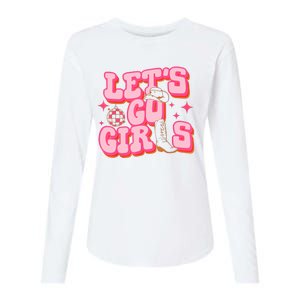 Lets Go Girl Cowgirl Hat Cowboy Boots Bachelorette Party Womens Cotton Relaxed Long Sleeve T-Shirt